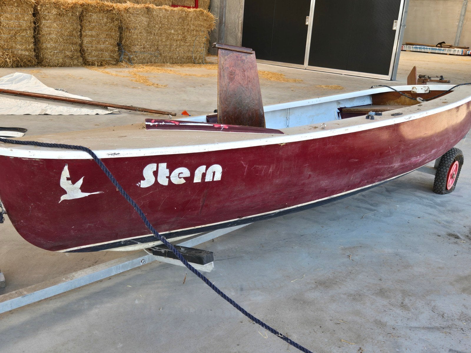 Polyester zeilboot, Watersport en Boten, Ophalen, Gebruikt, Overige typen, Met peddels