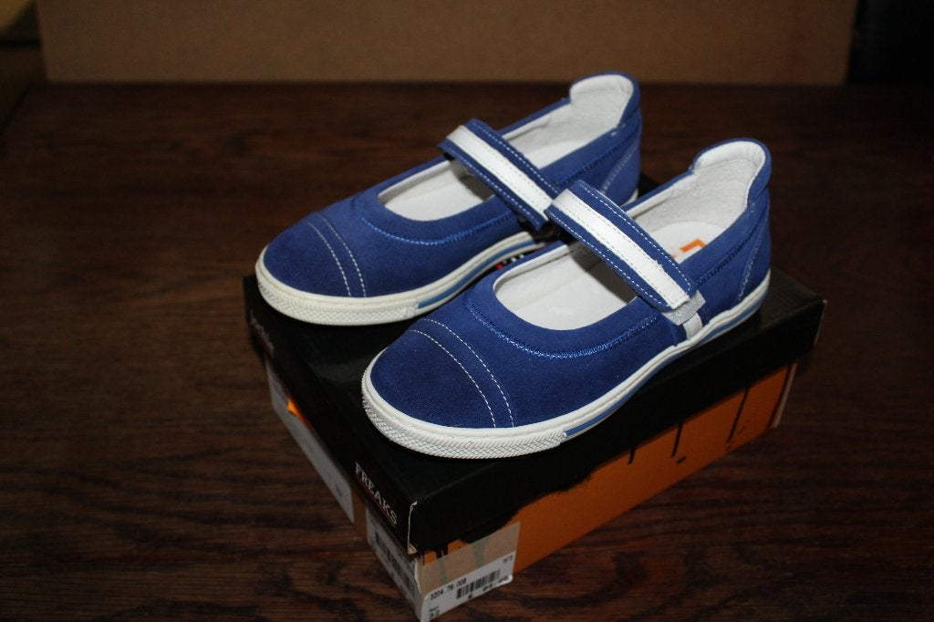 Jochie Freaks cobalt blauwe leren schoenen mt 32 SUPERKOOPJE, Meisje, ., Schoenen, Nieuw