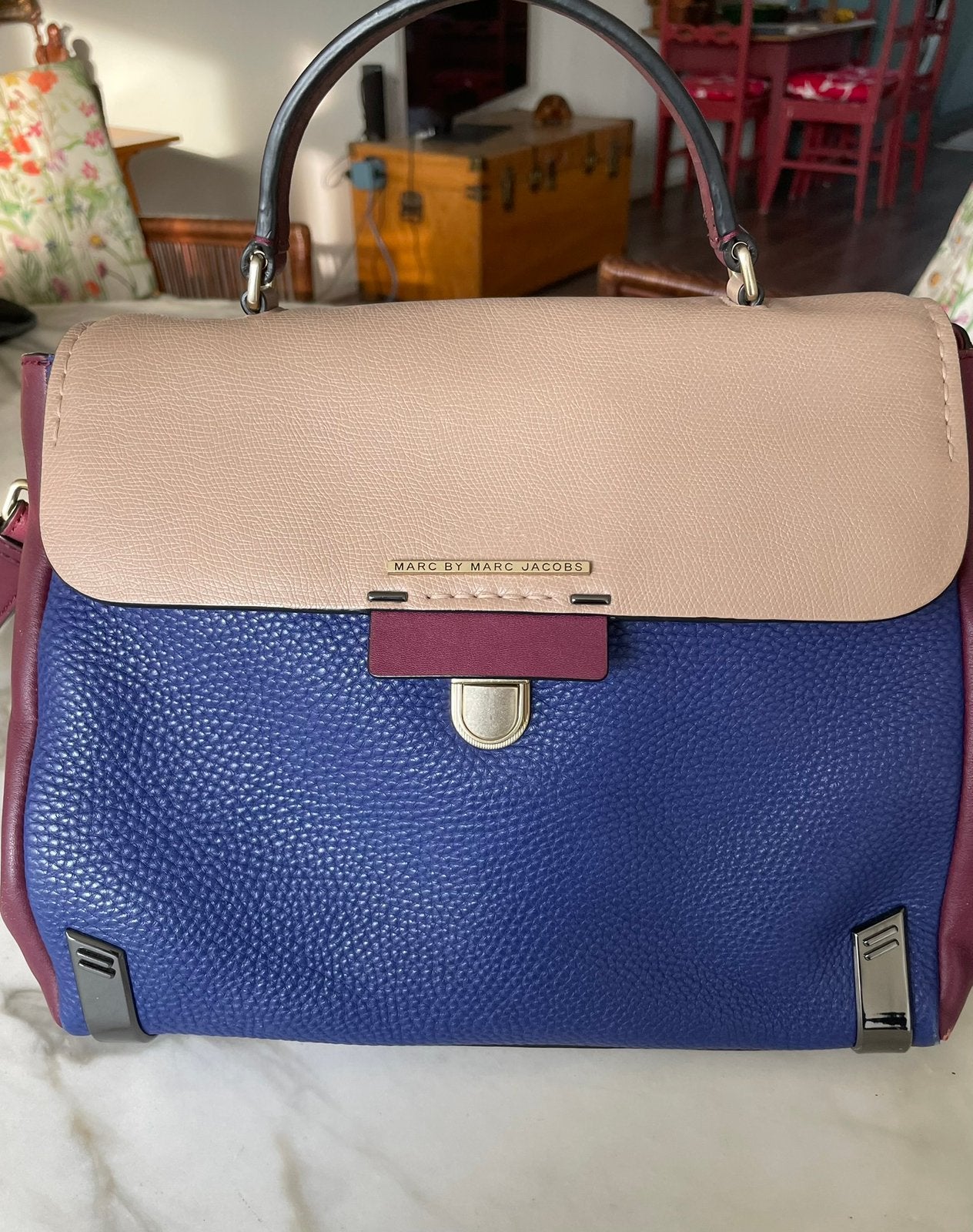Marc Jacobs, Sieraden, Tassen en Uiterlijk, Ophalen of Verzenden, Zo goed als nieuw, Blauw, Minder dan 35 cm