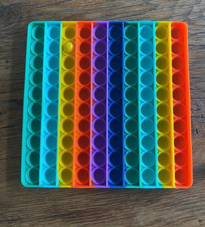 Pop it XL 20x20 cm, Rainbow, Ophalen of Verzenden, Zo goed als nieuw, Ontdekken