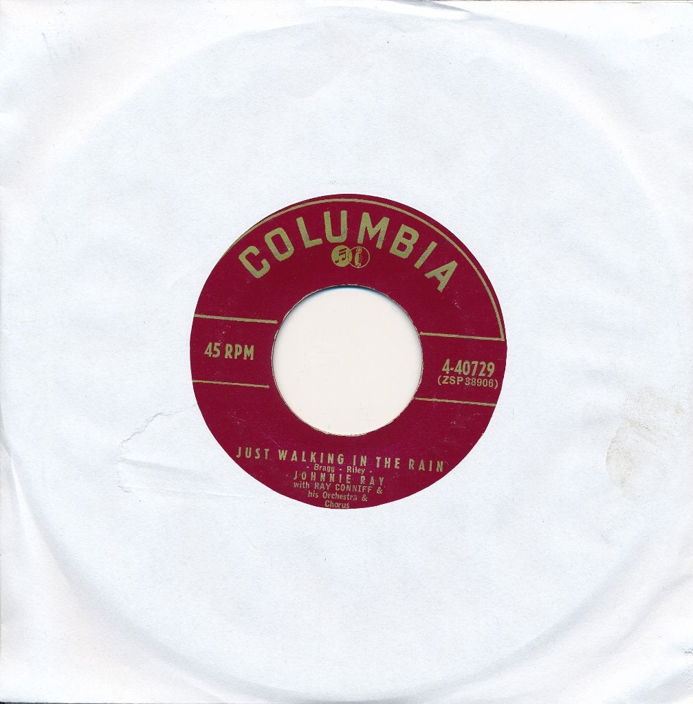 725 Johnny Ray - Just walking in the rain (1956), Cd's en Dvd's, Ophalen of Verzenden, Gebruikt, 7 inch, Pop
