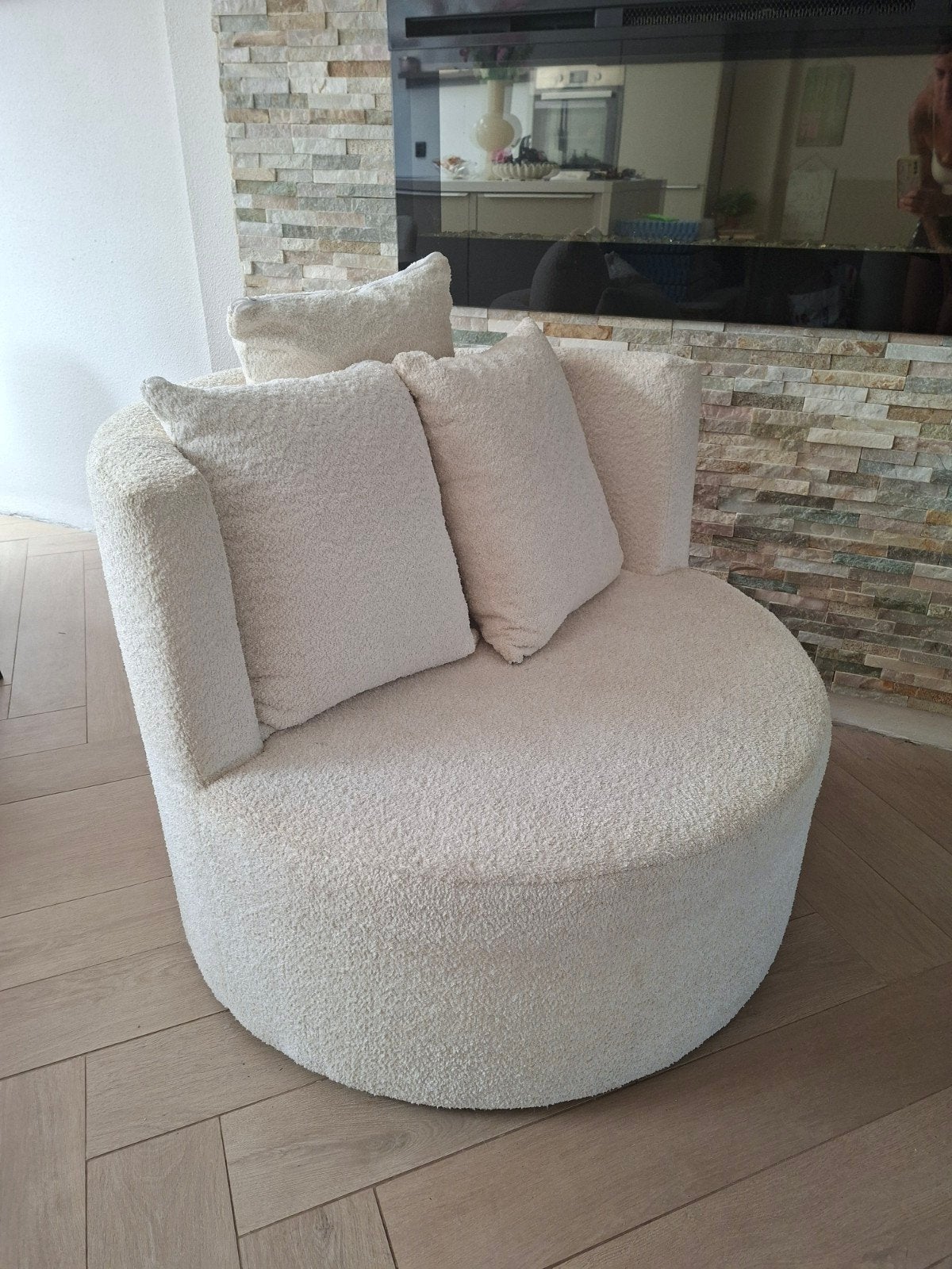 Ronde loveseat teddy, Ophalen, Gebruikt, 75 tot 100 cm, 75 tot 100 cm