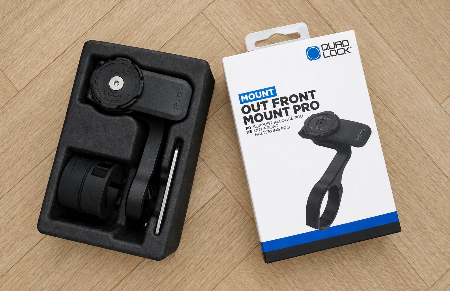 Quad Lock Out Front Mount Pro telefoon houder, Ophalen of Verzenden, Zo goed als nieuw