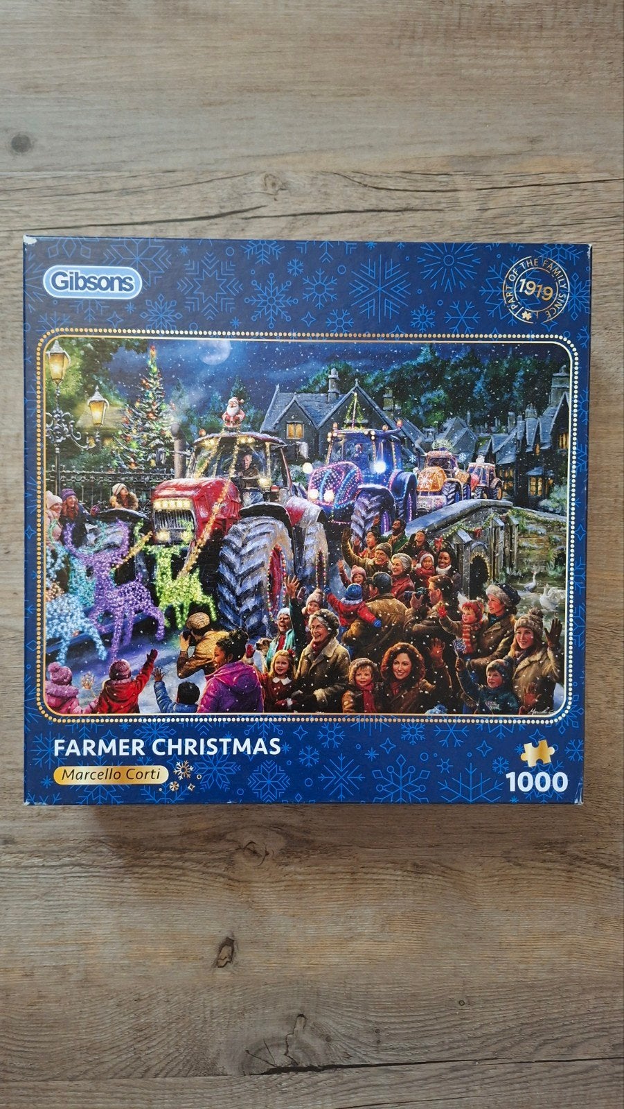 Gibsons puzzel: Farmers Christmas (1000 stukjes), Hobby en Vrije tijd, Ophalen of Verzenden, 500 t/m 1500 stukjes, Zo goed als nieuw