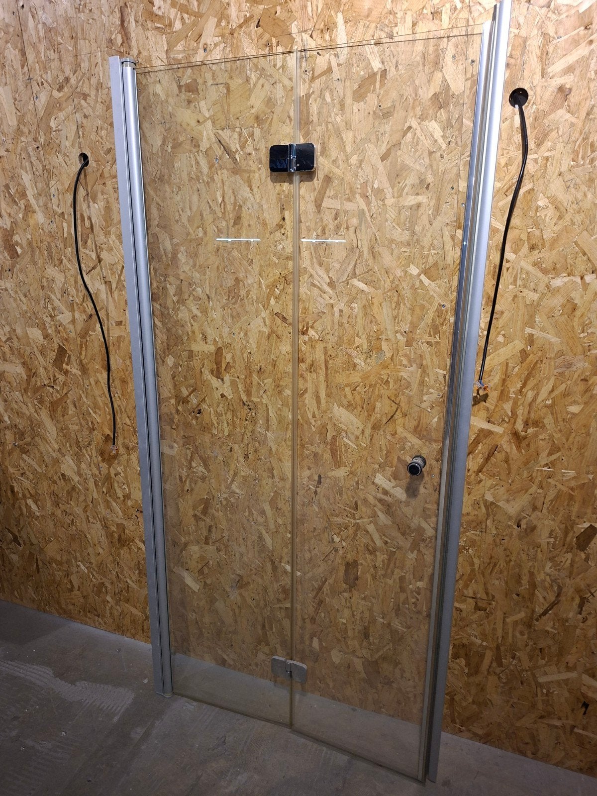 Vouwdeur verstelbaar 99-101 cm, helder glas, aluminium, Doe-het-zelf en Verbouw, 100 tot 120 cm, Nieuw, Ophalen of Verzenden, Glas