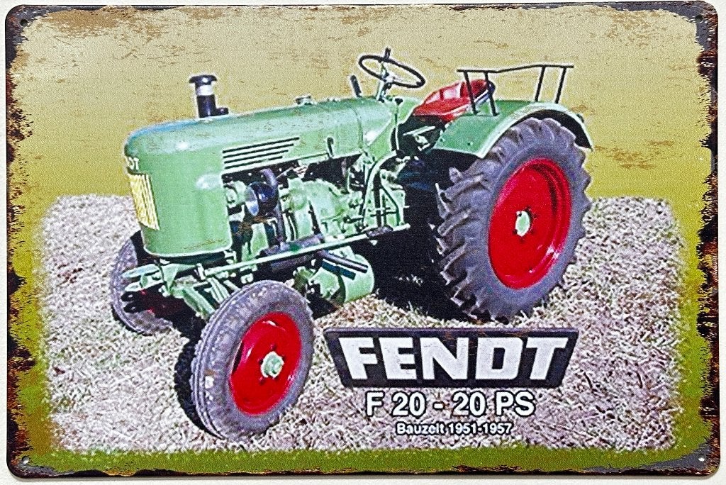 Fendt F20 Tractor reclamebord van metaal wandbord decoratie