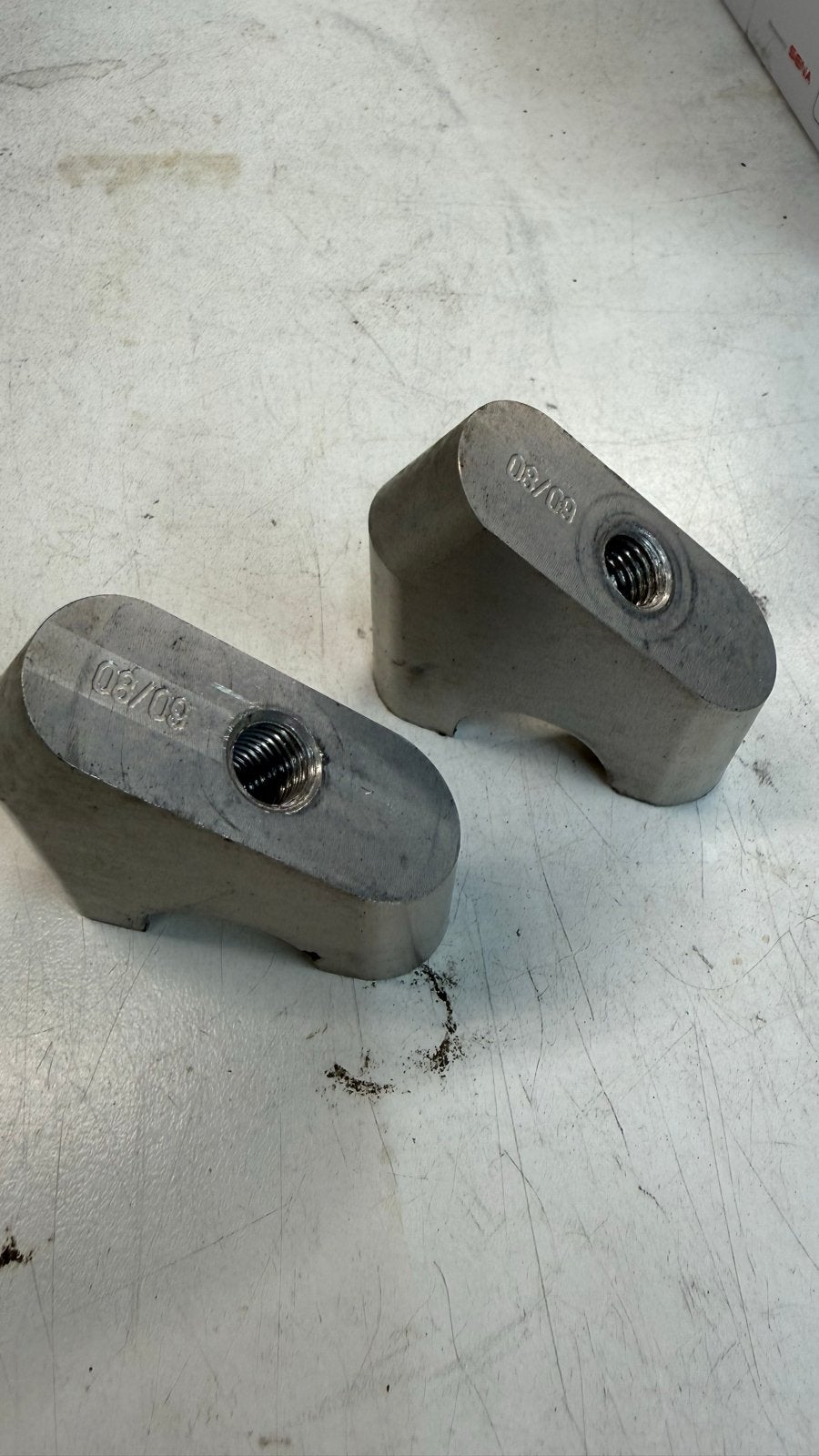 Gekantelde aluminium stuurverhogers, Ophalen of Verzenden, Gebruikt