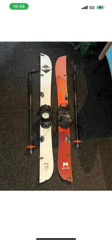 Splitboard te huur 166w, Sport en Fitness, Ophalen of Verzenden, Zo goed als nieuw, Board