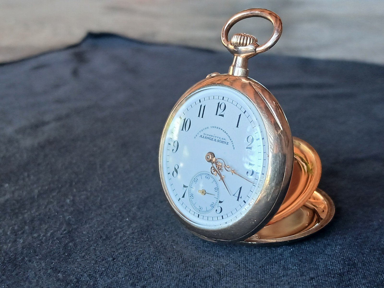 A. Lange & Söhne 585 14k zakhorloge Taschenuhr uhr saxonia, Overige merken, Zakhorloge, Ophalen of Verzenden, Goud