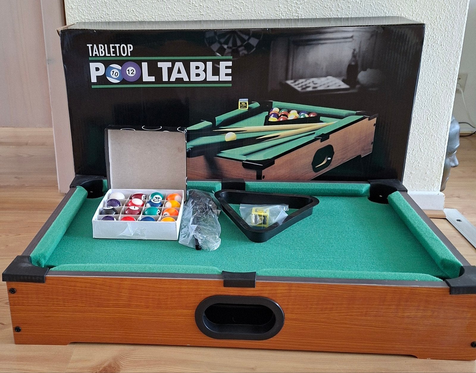 Tafelmodel pooltafel met accessoires - Zo goed als nieuw, Ophalen of Verzenden, Zo goed als nieuw, Pooltafel
