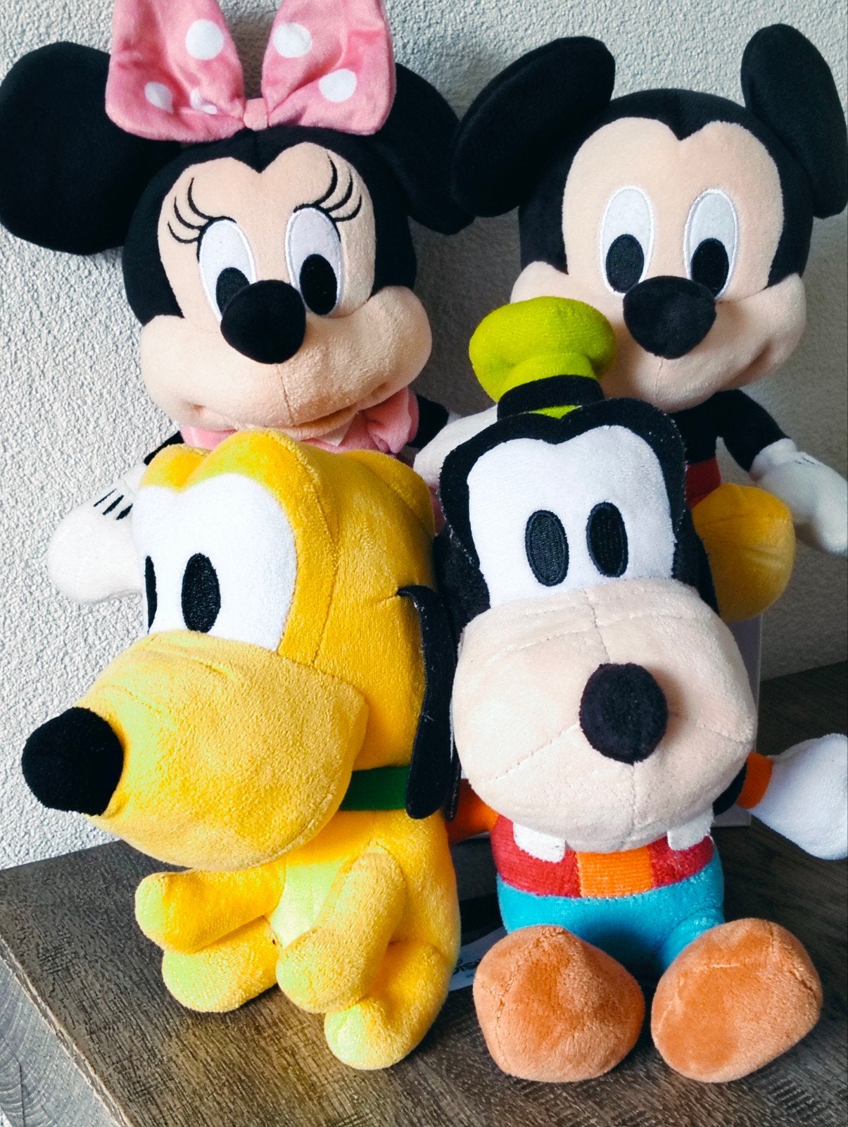 Disney pluche knuffels Mickey & Minnie Mouse, Pluto, Goofy, Verzamelen, Disney, Ophalen of Verzenden, Mickey Mouse, Zo goed als nieuw