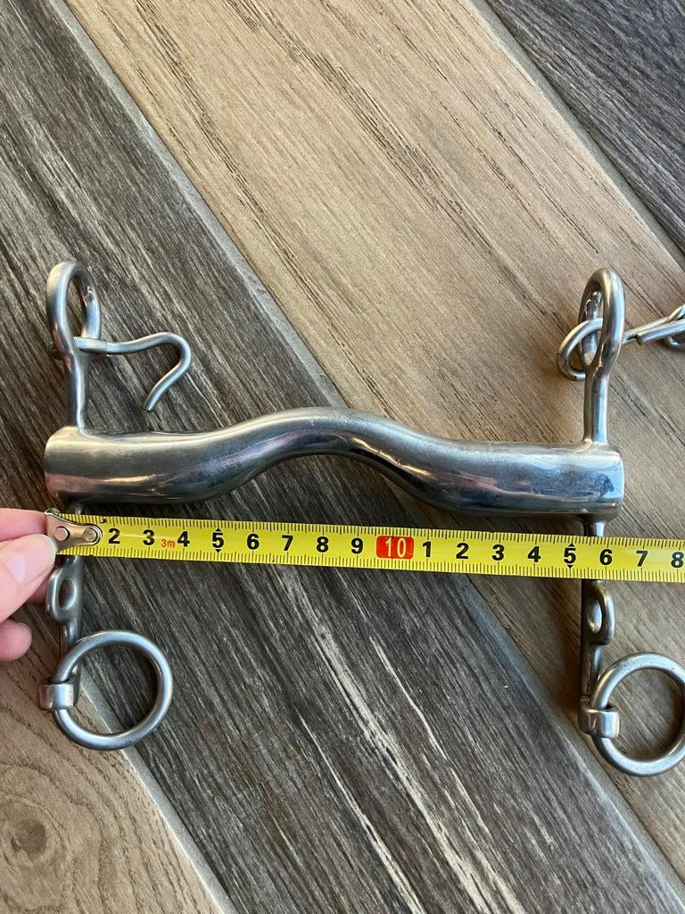 Rvs dressuurstang 16cm lage tongboog, Dieren en Toebehoren, Paarden en Pony's | Hoofdstellen en Tuigage, Ophalen of Verzenden