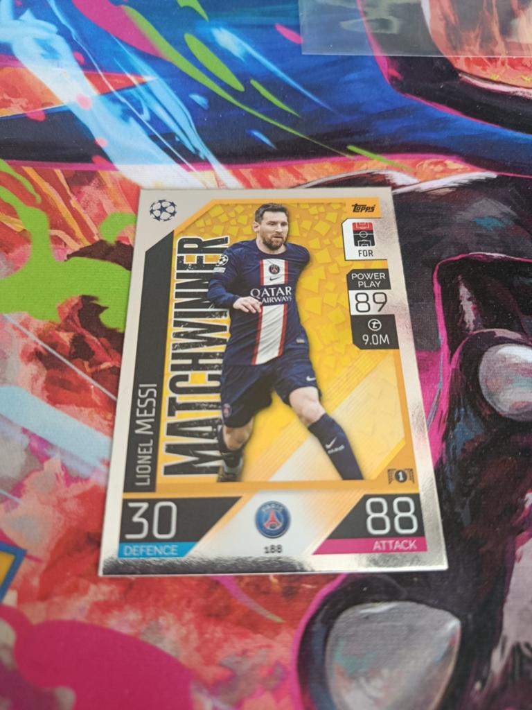 Topps match attax Lionel Messi, Ophalen of Verzenden, Nieuw, Losse kaart, Foil