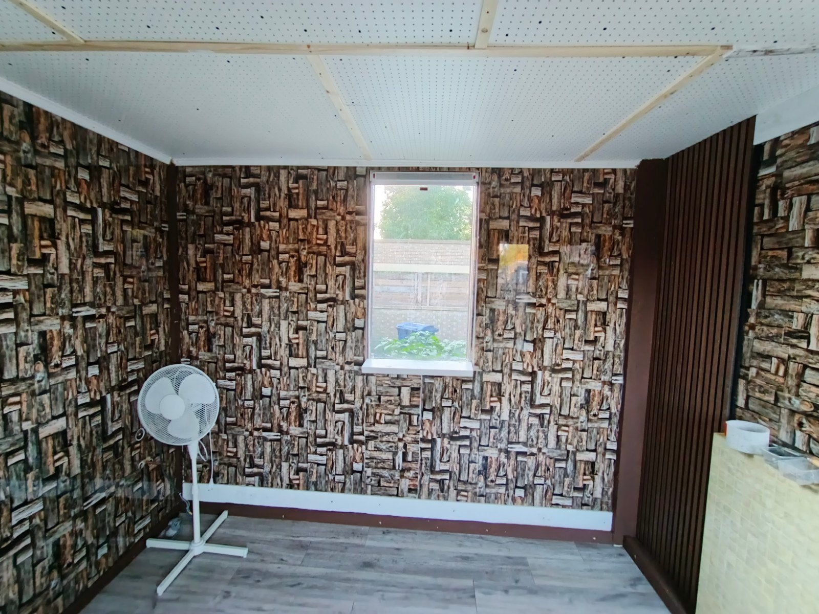 2x Pvc Houten blokken patroon wandpanelen, Ophalen
