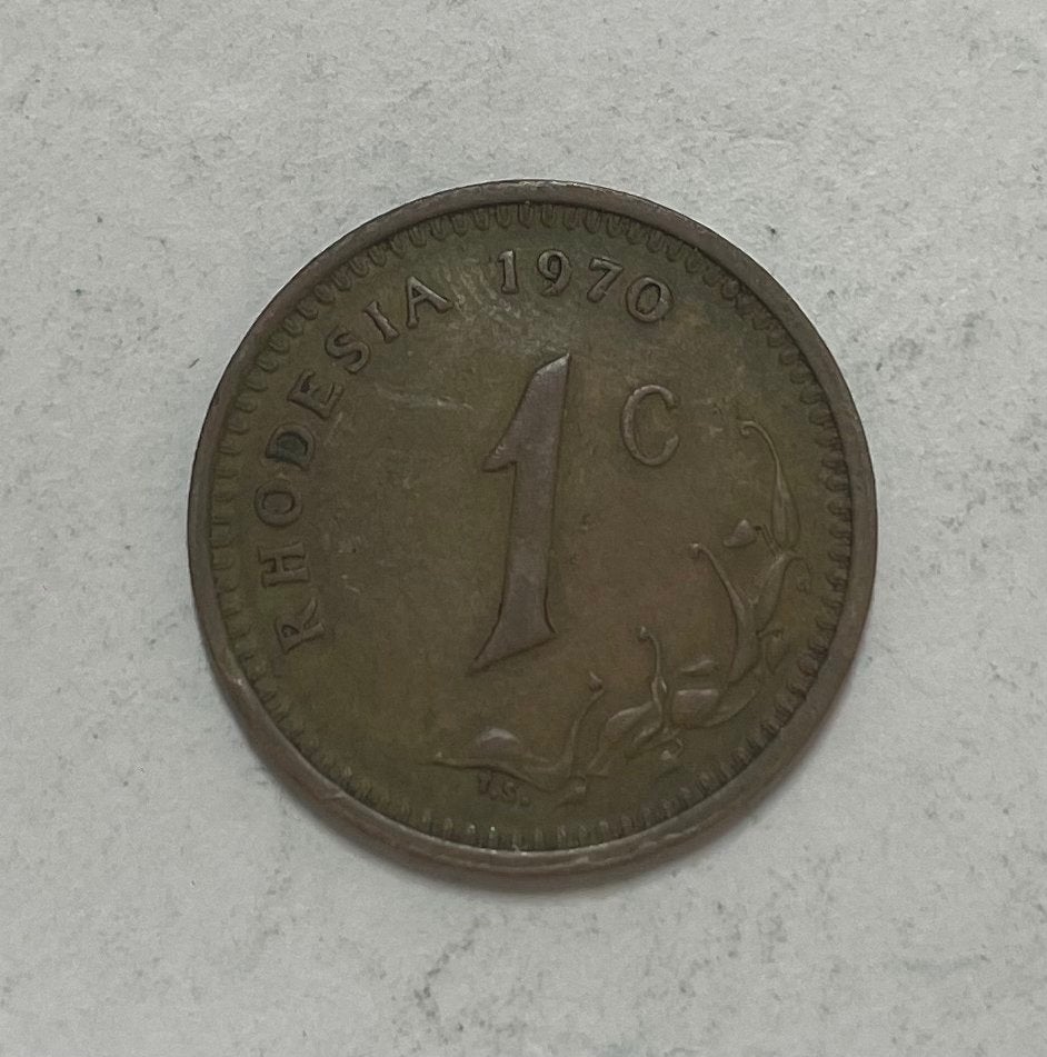 1 cent Rhodesie 1970, Postzegels en Munten, Munten | Afrika, Ophalen of Verzenden, Overige landen