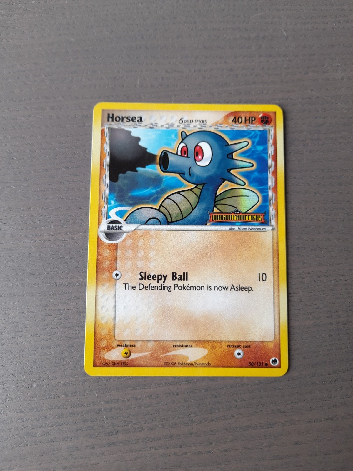 Dragon frontiers 50/101 horsea reverse, Ophalen of Verzenden, Gebruikt, Losse kaart, Foil