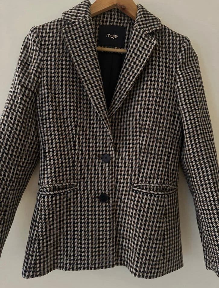 Maje geruit jasje /blazer nieuw!, Meerkleurig, Nieuw, Ophalen of Verzenden, Jasje