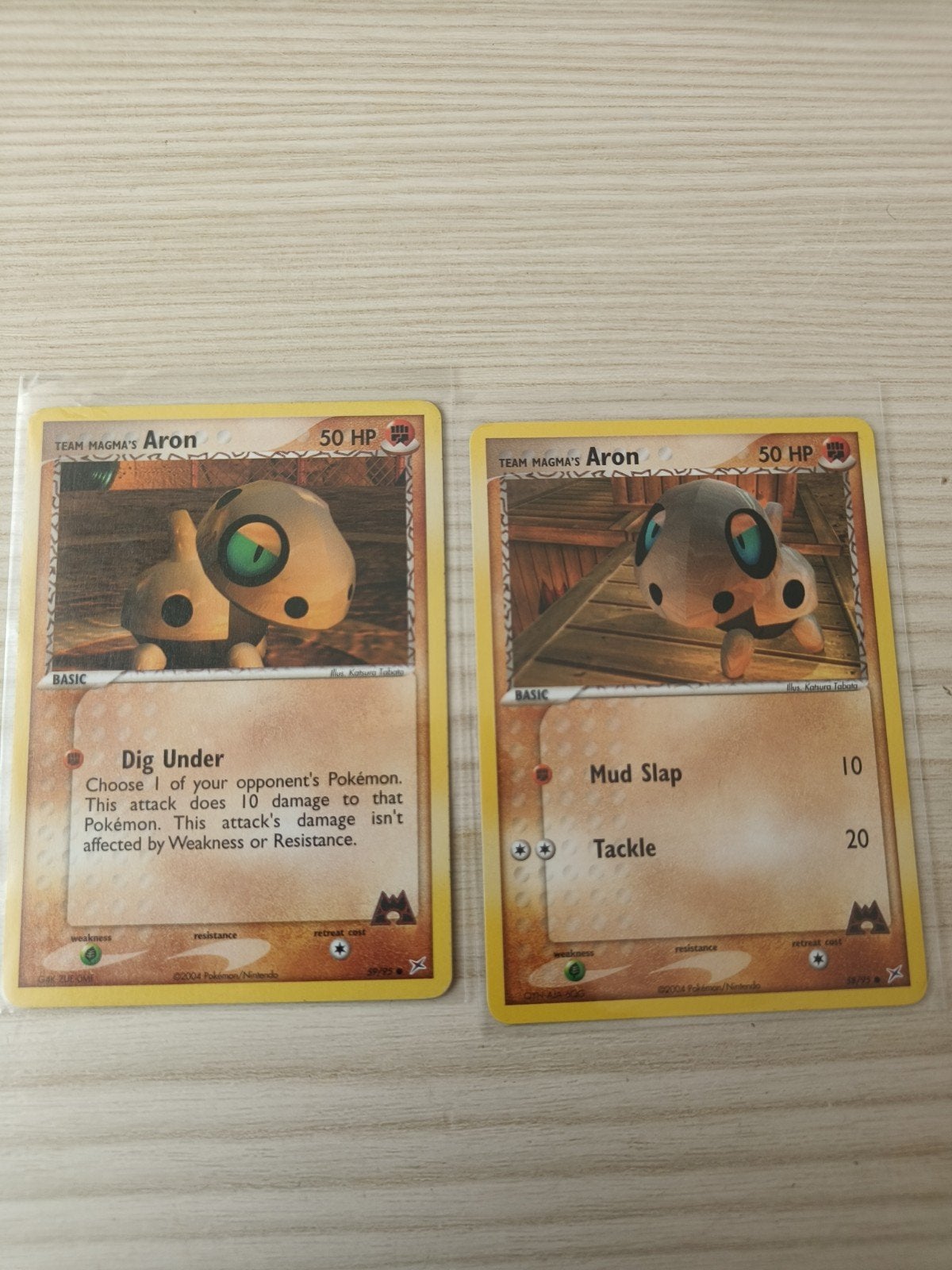 Team magma's aron 59/95 58/95 ex team magma vs team aqua, Ophalen of Verzenden, Zo goed als nieuw, Meerdere kaarten