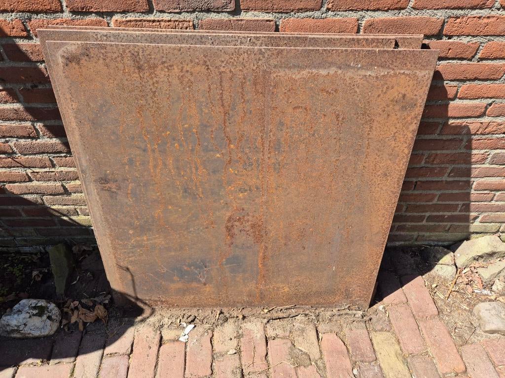 IJzeren plaat 100x100 cm, 8mm dik, Doe-het-zelf en Verbouw, Metalen, Ophalen, Gebruikt, IJzer