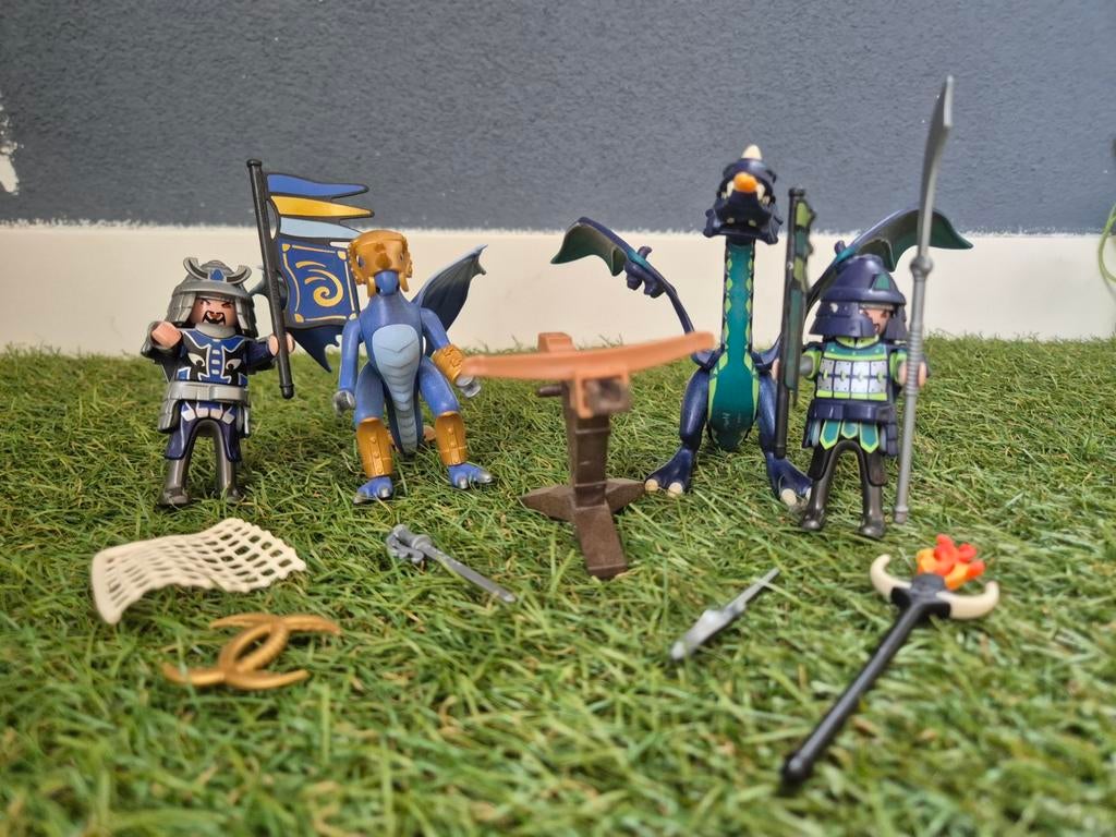Playmobil 5464 en 5484 Draak en ijsdraak met krijger, Kinderen en Baby's, Speelgoed | Playmobil, Ophalen of Verzenden