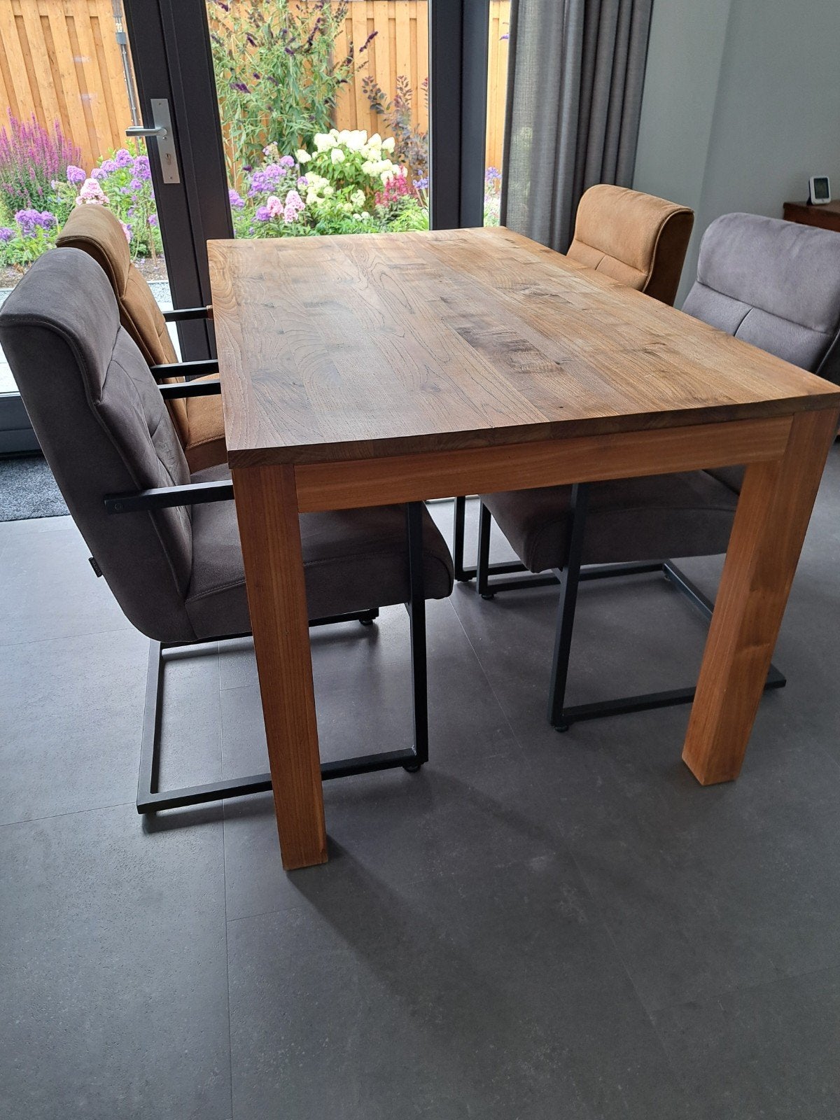 Prachtige Massief teakhouten eettafel 160x90, Huis en Inrichting, Tafels | Eettafels, Ophalen, 50 tot 100 cm, 150 tot 200 cm, Vier personen