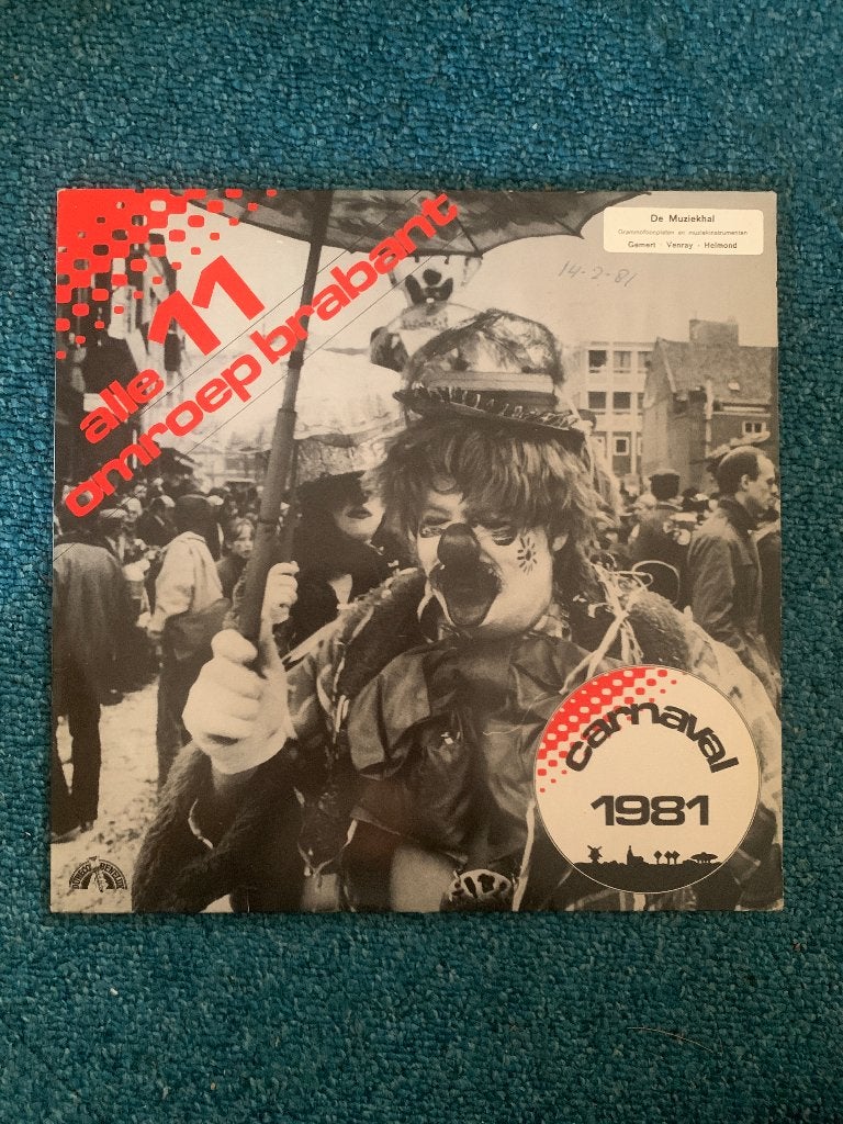 Alle 11 Omroep Brabant - Carnaval 1981 LP carnavalsliedjes, Ophalen of Verzenden, Gedragen, Carnaval