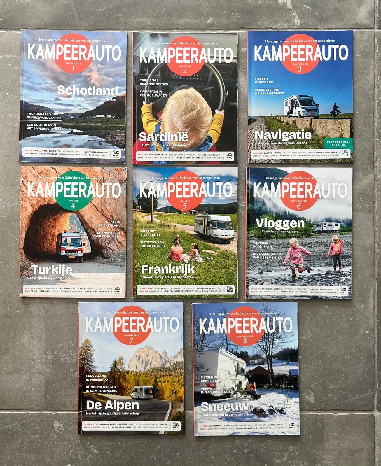 KAMPEERAUTO / 8 magazines voor liefhebbers v/h camperleven., Boeken, Ophalen of Verzenden, Zo goed als nieuw, Muziek, Film of Tv