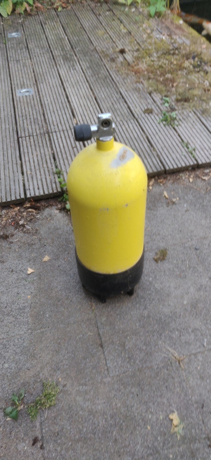 Gele duikfles 12L 232 BAR, Watersport en Boten, Duiken, Ophalen, Gebruikt, Duikfles