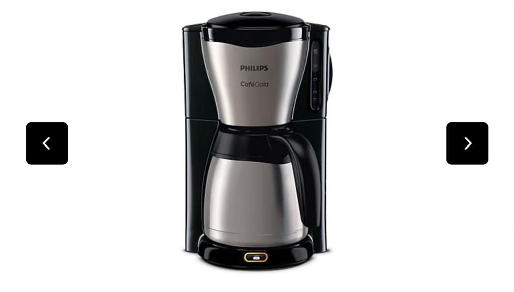 Philips Café Gaia Koffiezetapparaat met Thermoskan, Ophalen, Afneembaar waterreservoir, Koffiemachine, Gemalen koffie