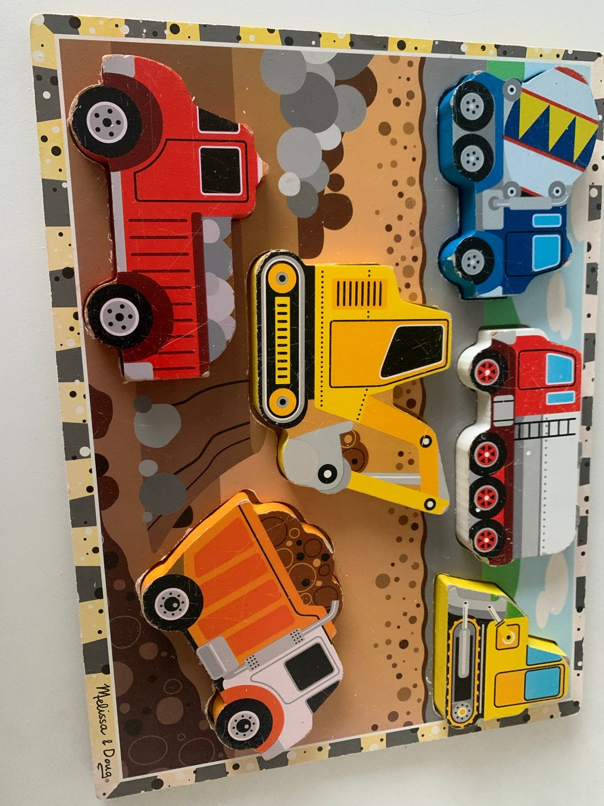 Melissa & Doug Houten Voertuigen Puzzel, Ophalen, Zo goed als nieuw, Puzzelen