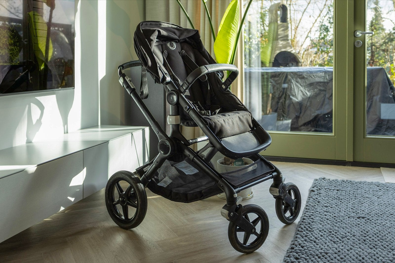 Bugaboo Fox 2 kinderwagen met stoel en wieg - zwart, Ophalen, Gebruikt, Bugaboo, Combiwagen