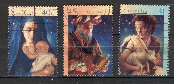 3734 - Australië michel 1606/1608 gestempeld , Kerstmis, Verzenden, Gestempeld