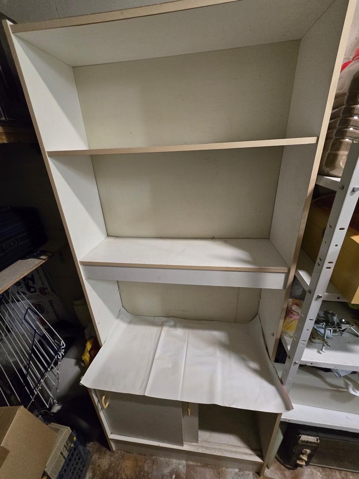 T.e.a.b. Witte kast met planken en schuifdeur, Ophalen, Minder dan 50 cm, 150 tot 200 cm, 25 tot 50 cm