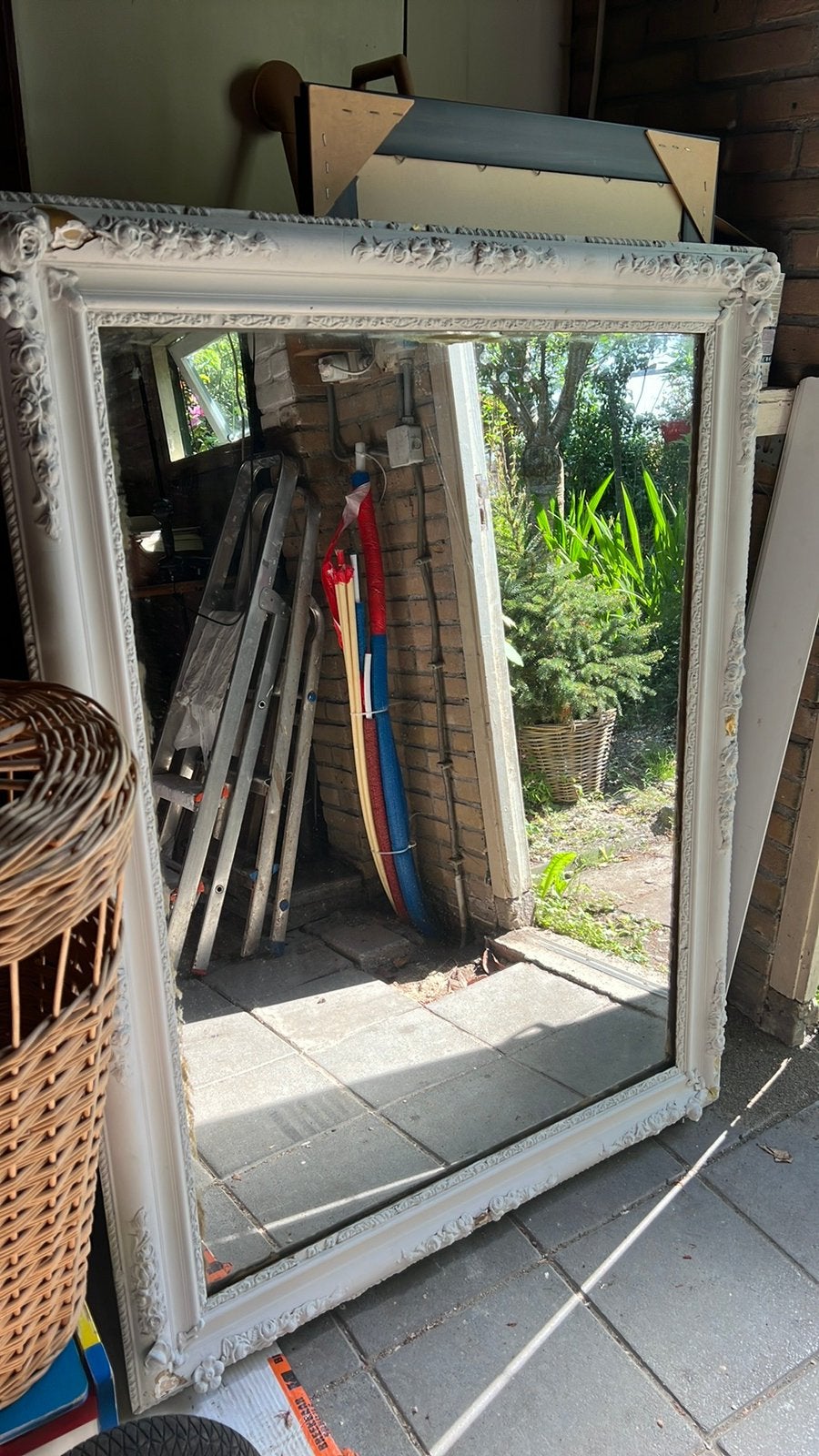 Spiegel groot GRATIS, Huis en Inrichting, Woonaccessoires | Spiegels, Ophalen, Gebruikt, Rechthoekig, 200 cm of meer