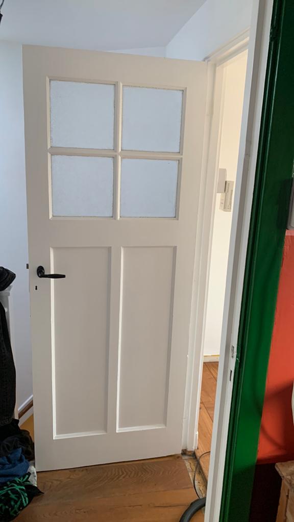 Oude paneeldeur wit, Doe-het-zelf en Verbouw, Deuren en Horren, Ophalen, Gebruikt, Minder dan 80 cm, Binnendeur