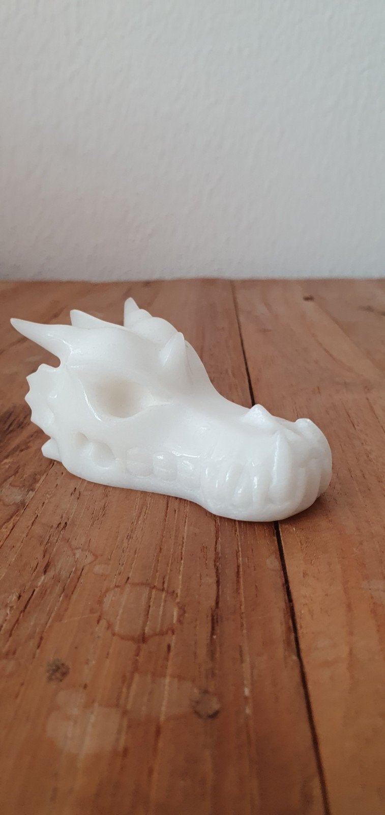 Witte Jade Draak Hoofd - 7,5 cm, 132 gram, Ophalen of Verzenden, Zo goed als nieuw