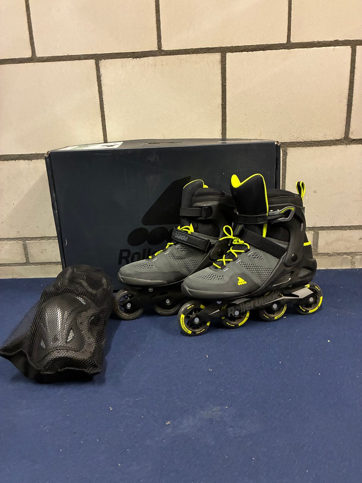 Rollerblade Macroblade 80 Alu Black Lime - Maat 45,5, Ophalen of Verzenden, Zo goed als nieuw, Heren