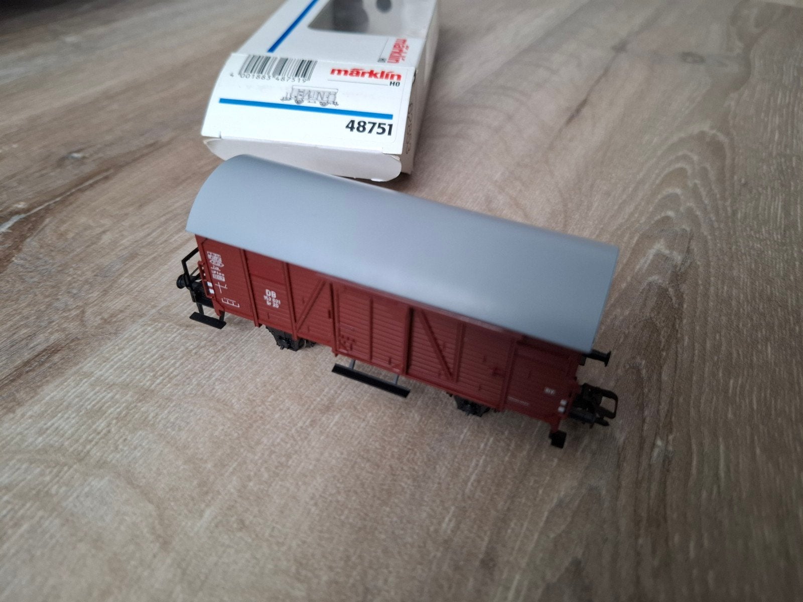 Marklïn HO 48751 goederenwagon DB, Wisselstroom, Wagon, Ophalen of Verzenden, Zo goed als nieuw