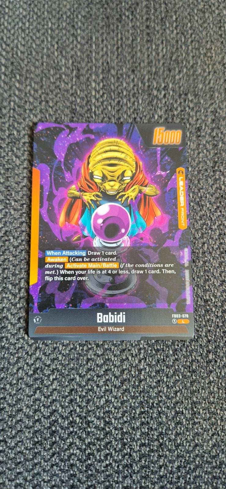 Babidi // Majin Buu (FB03-078) [Fusion World] (V.1 - Leader), Verzenden, Nieuw, Losse kaart, Foil