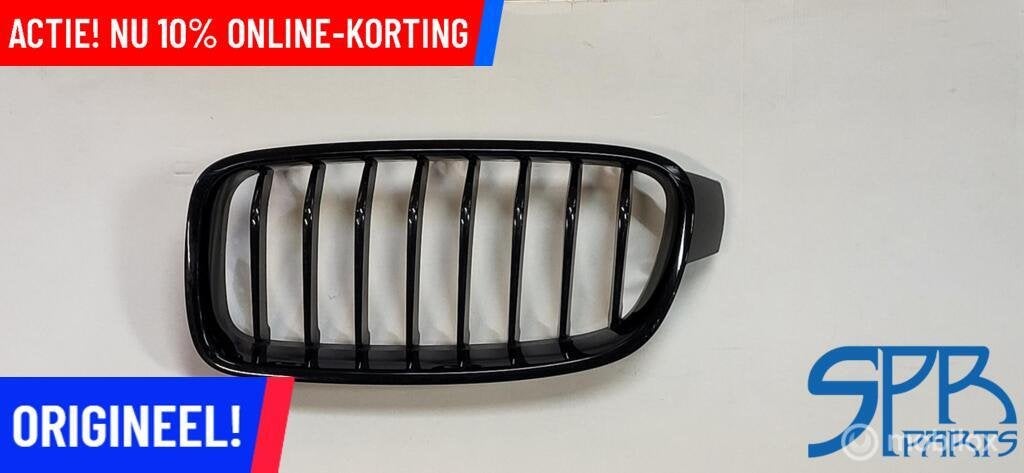 Grille BMW 3 SERIE F30 F31 HOOGGLANS ZWART GRILL NIER LINKS, Auto-onderdelen, Gebruikt, Ophalen of Verzenden, BMW, BMW