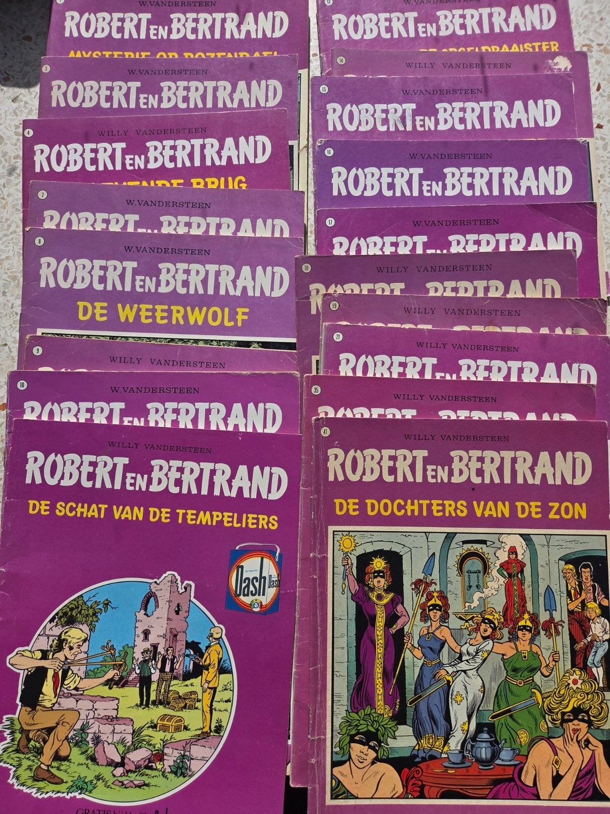 Robert en Bertrand 18x range 1 t/m 41, Meerdere stripboeken, Ophalen of Verzenden, Gelezen