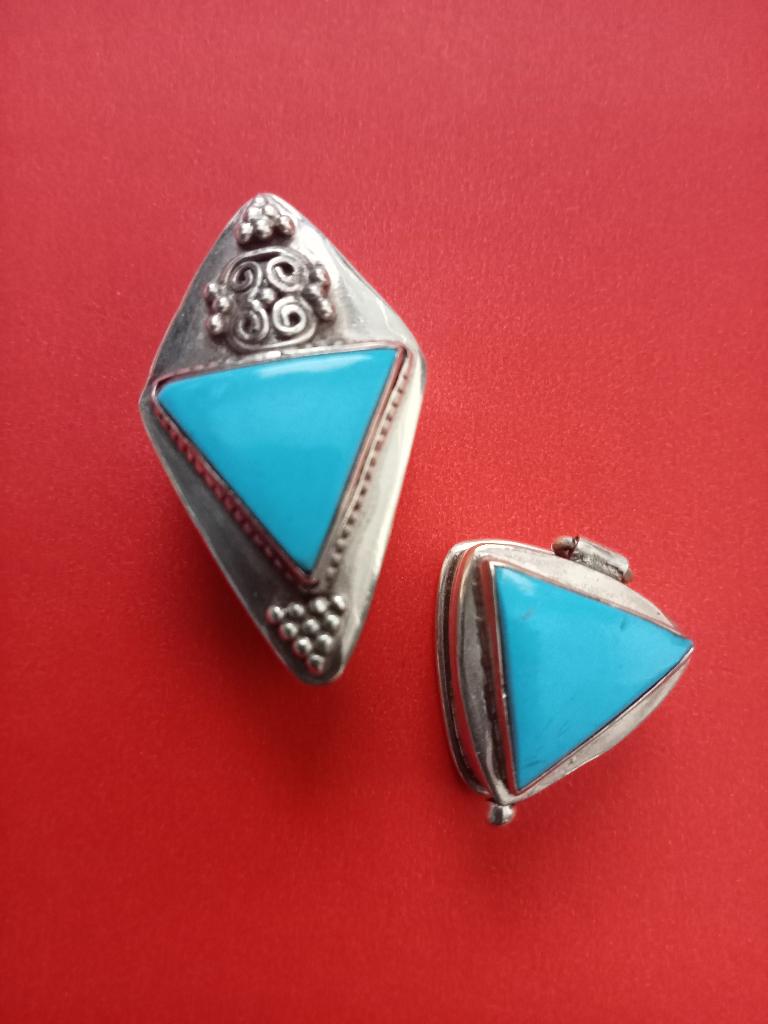 Mooie Zilveren Doosjes met Turkois, Antiek en Kunst, Antiek | Goud en Zilver, Verzenden, Zilver