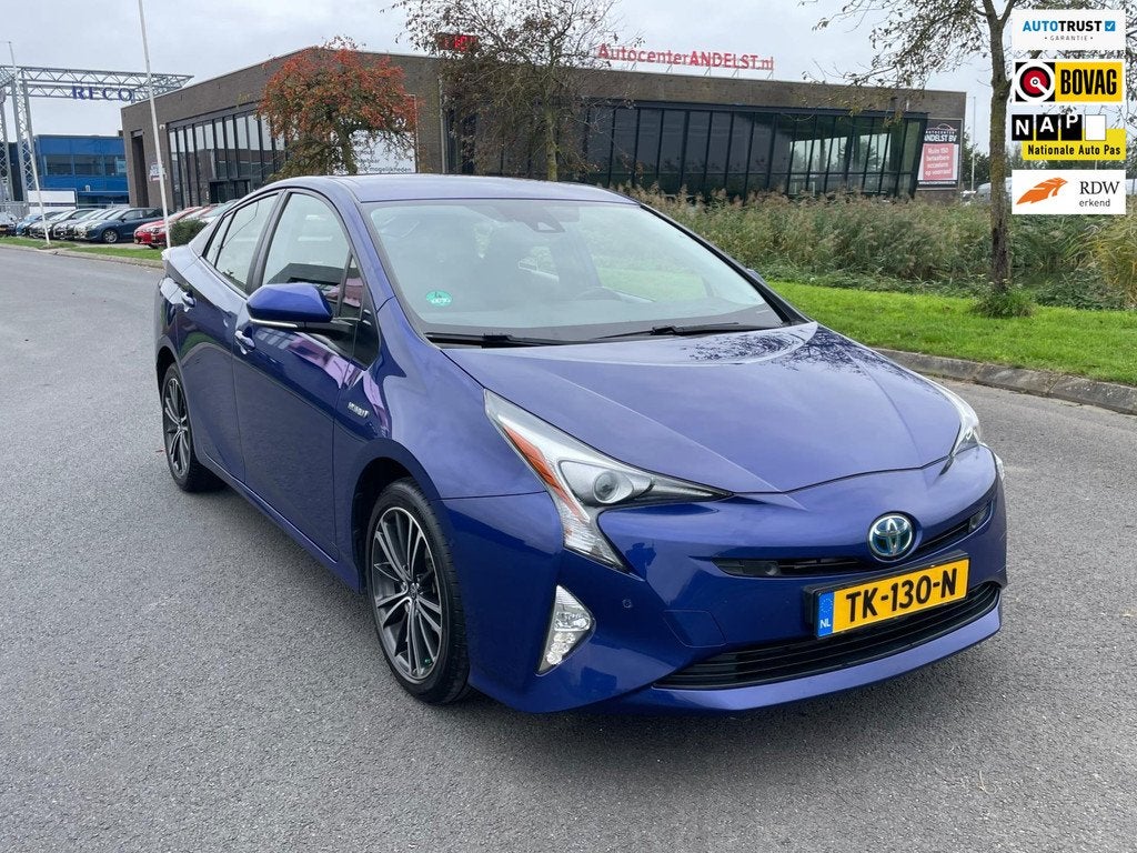 Toyota Prius 1.8 Executive Aut, Acc, Cam, Navi, Lmv, HU disp, Auto's, Toyota, Stof, Blauw, Bedrijf, Hybride Elektrisch/Benzine