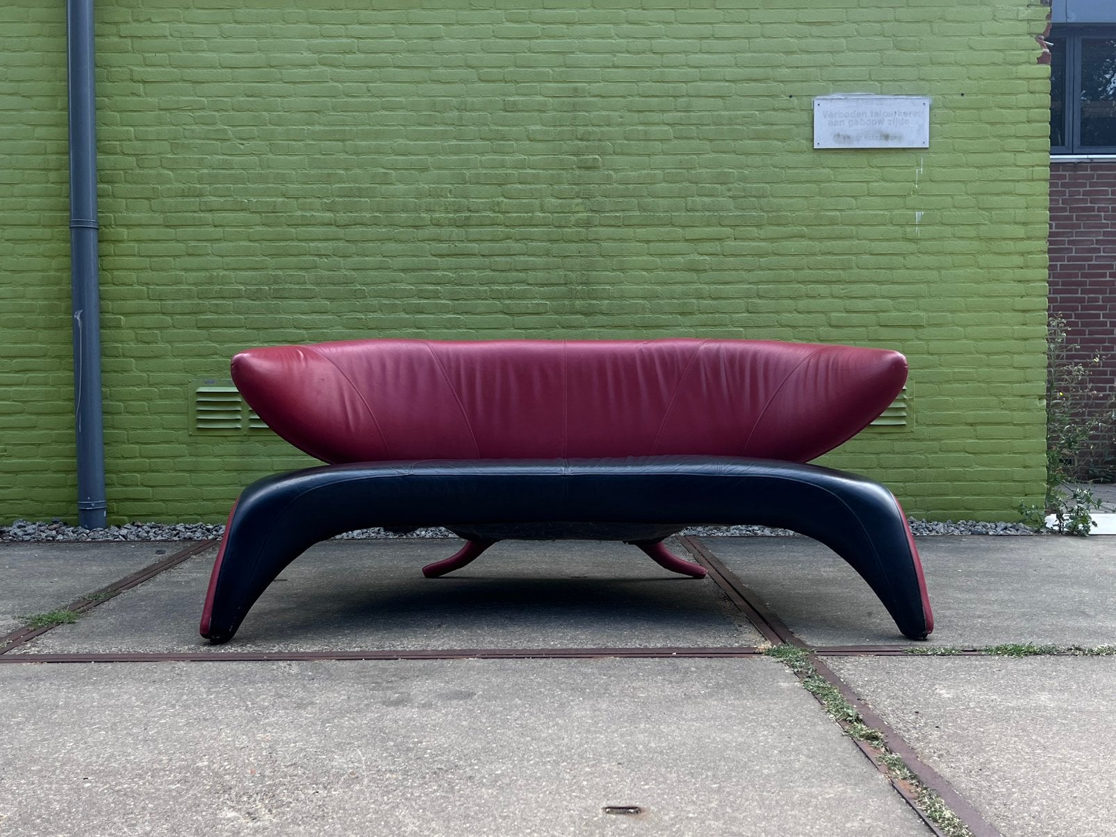 Roche Bobois Wingback sofa 1970 vintage design, Huis en Inrichting, Ophalen, Gebruikt, 150 tot 200 cm, Tweepersoons