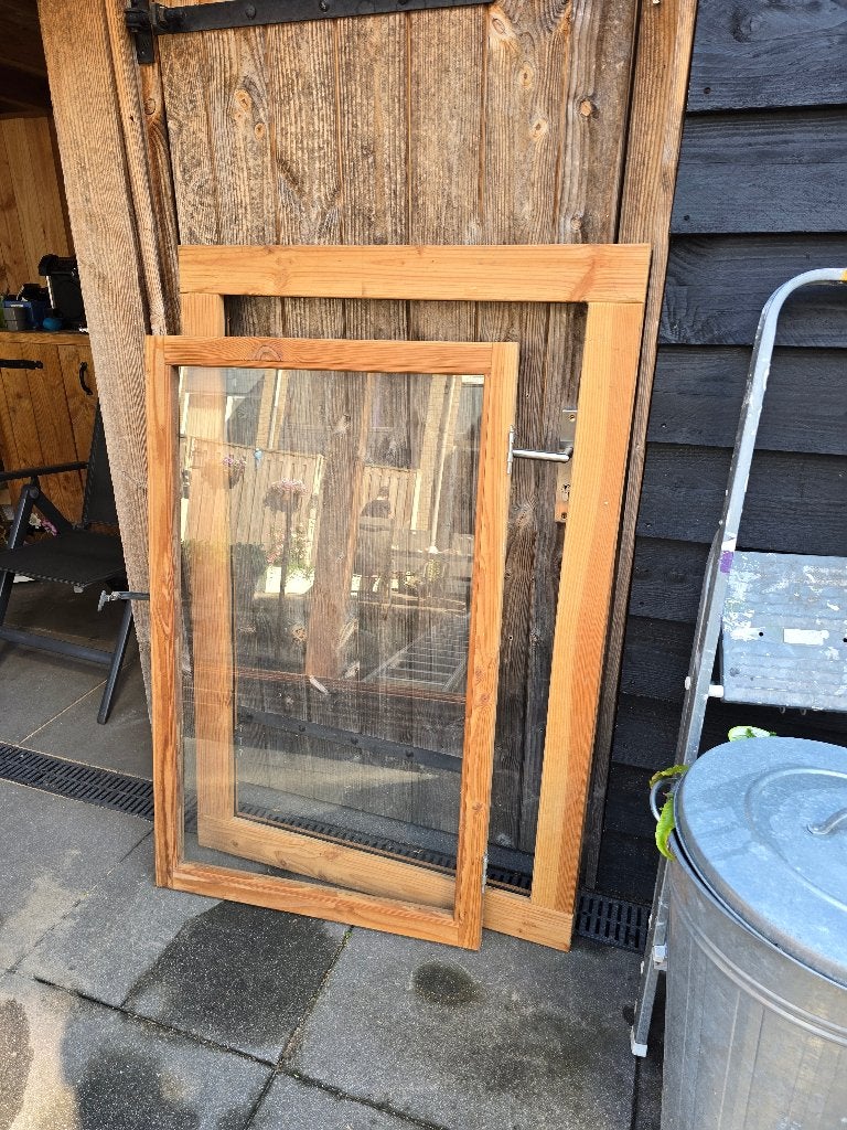 Raamkozijn douglas hout, Ophalen, Gevelraam of Ruit, 80 tot 120 cm, 80 tot 120 cm
