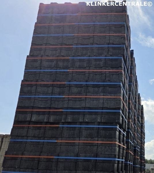308,6m2 antraciet B-KEUS H-klinkers betonklinkers dubbel-T v, Tuin en Terras, Info@morssinkhof-groep.nl, Verzenden, Klinkers, Nieuw