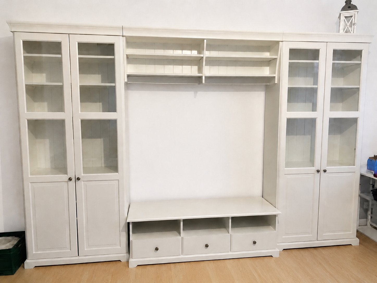 Prachtige complete IKEA LIATORP wandkast / TV-meubel – wit, Ophalen, Zo goed als nieuw, 25 tot 50 cm, 200 cm of meer