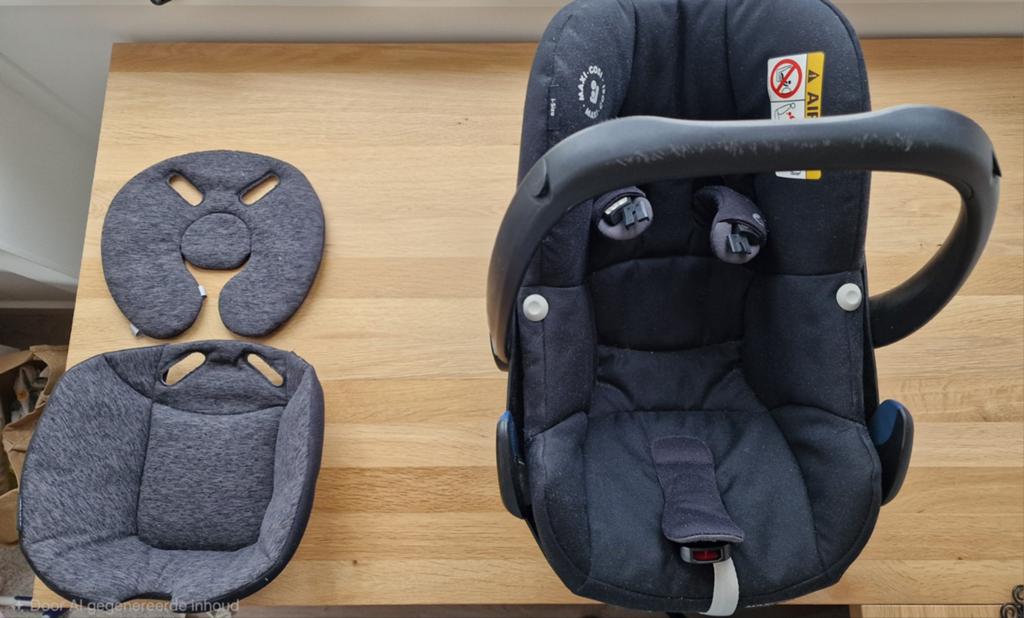 Maxi-Cosi Pebble Pro autostoel met verkleiners, Ophalen, Autogordel, Zijbescherming, Zo goed als nieuw