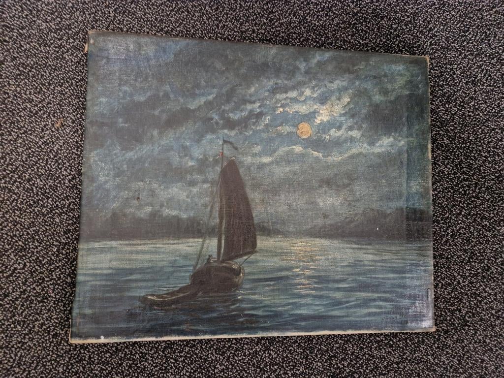 Zoldervondst antiek schilderij S.A. van Besten 1942, Ophalen of Verzenden