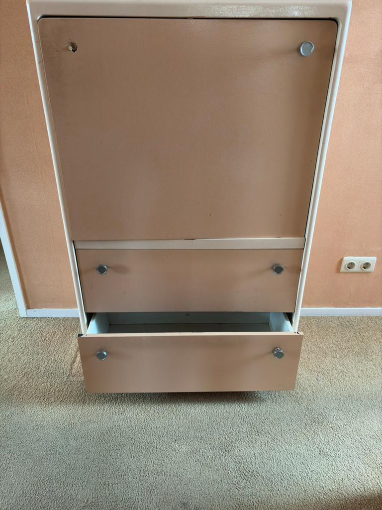 Vintage kaptafel/commode met spiegel en lades, Antiek en Kunst, Antiek | Meubels | Kasten, Ophalen